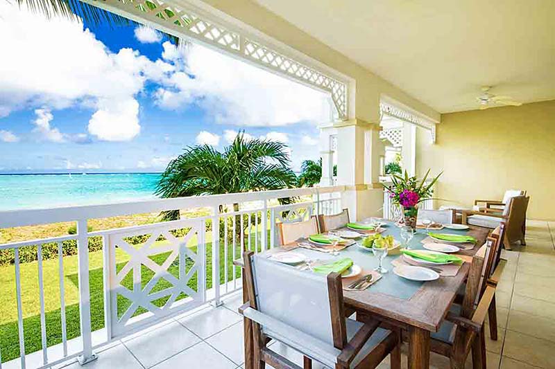 Alexandra-Lady-Rose-Balcony a dining room table