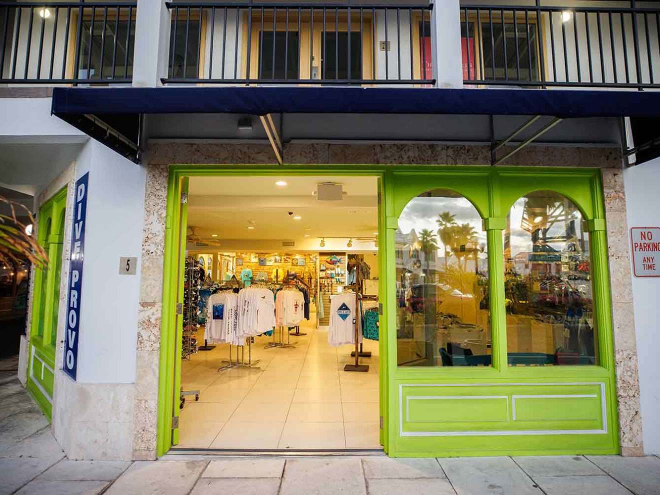 a store front at day