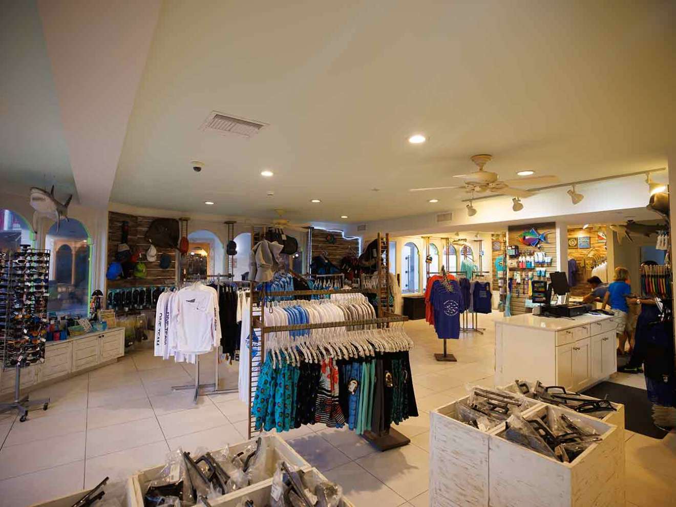 a group of people performing on a counter