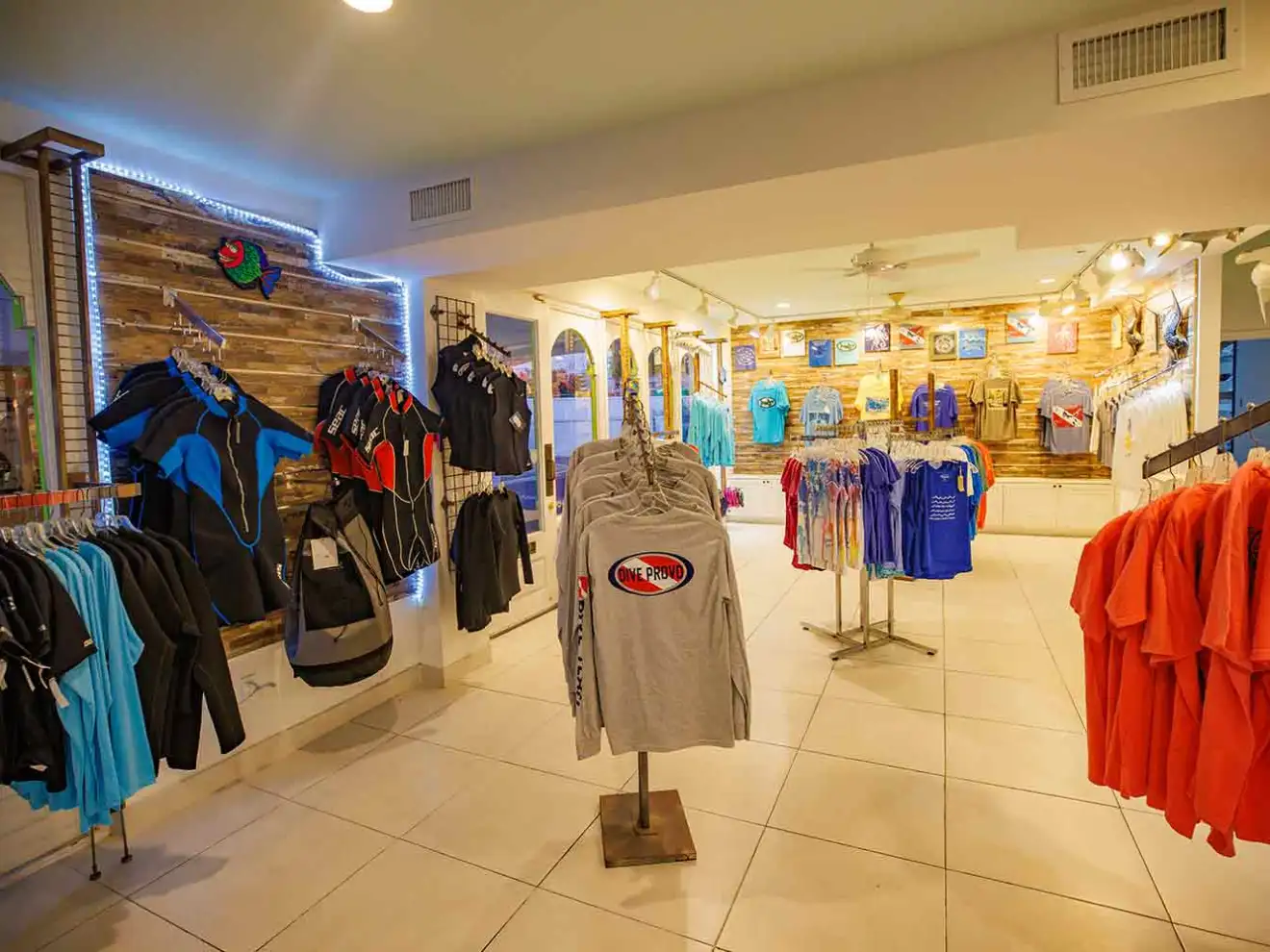 a group of people standing in a room